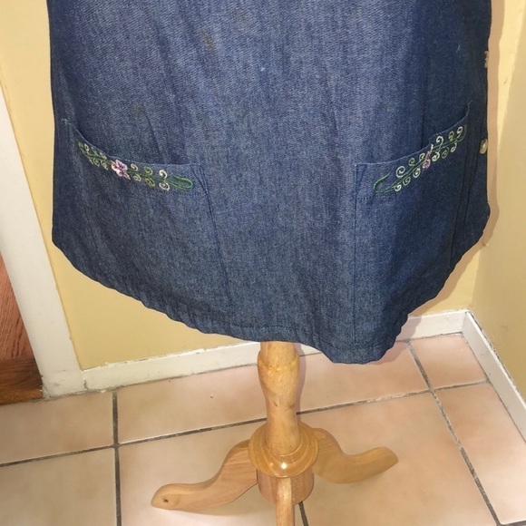 Anthony Richards Women’s Vintage Floral Denim Tunic Blouse Size Large - Picture 7 of 11